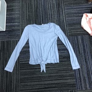 Splendid Knot Front Long Sleeve Shirt